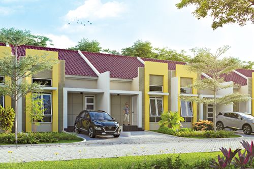 foto tampak rumah tipe 60/108 perumahan Cluster Taman Lavender - GRAHA PADMA