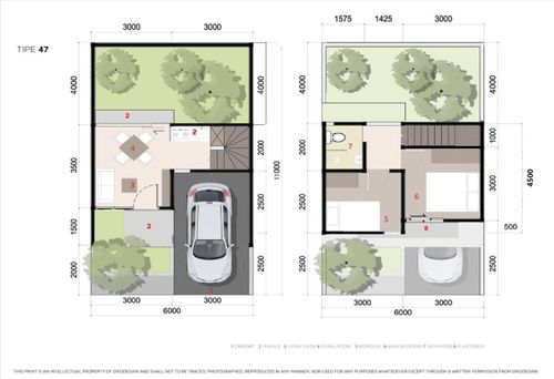 foto denah rumah tipe Jade perumahan NAIRA RESIDENCE SERPONG