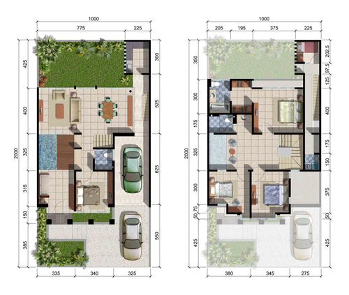 foto denah rumah tipe CONRAD perumahan STAMFORD PLACE CITRALAND