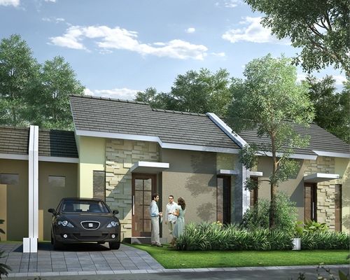 foto tampak rumah tipe LEICHESTER perumahan CITRAHARMONI - CLUSTER STAMFORD