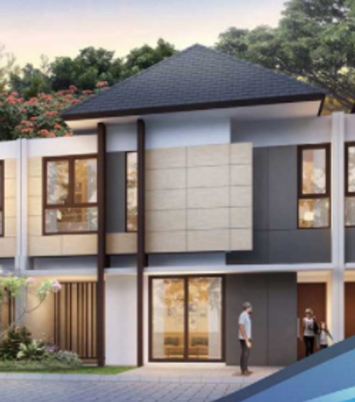 foto tampak rumah tipe 156 / 135 perumahan THE MOZIA