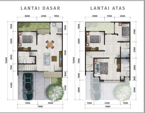 foto denah rumah tipe Fittonia perumahan CitraGran Cibubur - Danehill