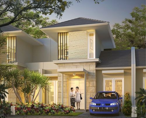 foto tampak rumah tipe NEW CASTERTON perumahan CITRAHARMONI - CLUSTER STAMFORD