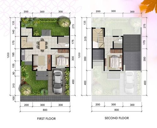 foto denah rumah tipe NEW CASTERTON perumahan CITRAHARMONI - CLUSTER STAMFORD