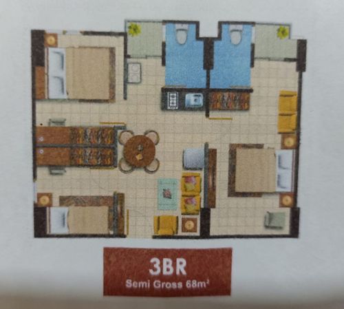 foto denah rumah tipe 3BR perumahan CASABLANCA EAST RESIDENCE