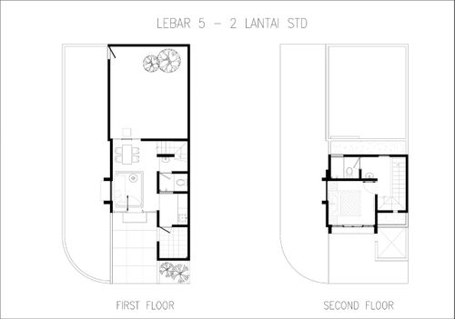 foto denah rumah tipe IVORY STD HOOK perumahan GRAND SUNRISE