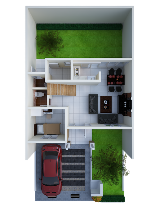 foto denah rumah tipe 65/136 perumahan Bumi Panyawangan Cluster Garcinia
