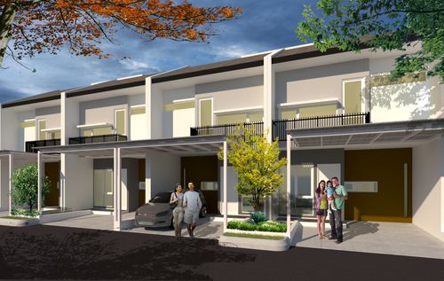 foto tampak rumah tipe Imperial perumahan Magnolia Residence