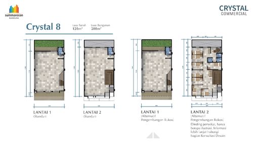 foto denah rumah tipe CRYSTAL 8 - R - C perumahan SUMMARECON BANDUNG - CRYSTAL COMMERCIAL