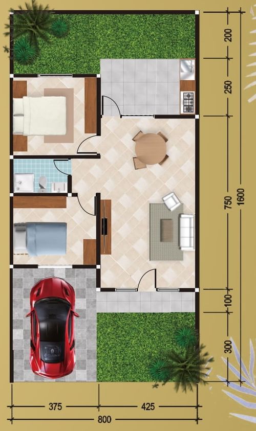 foto denah rumah tipe OXFORD perumahan SOEDIRMAN PARK RESIDENCE
