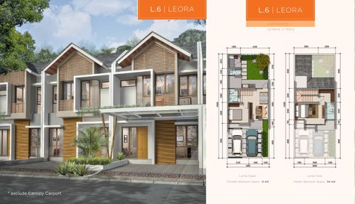 foto denah rumah tipe LEONORA perumahan CITRA ECOPOLIS RAYA - CLUSTER AURORA