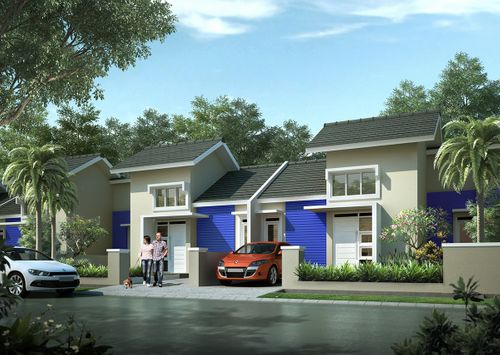foto tampak rumah tipe Matoa 3 Hoek perumahan CitraIndah City