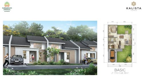 foto tampak rumah tipe LAUREL BASIC perumahan Summarecon Emerald Karawang - Cluster Kalista