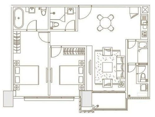 foto denah rumah tipe Tower 2 Unit C 2BR+ perumahan THE ELEMENTS