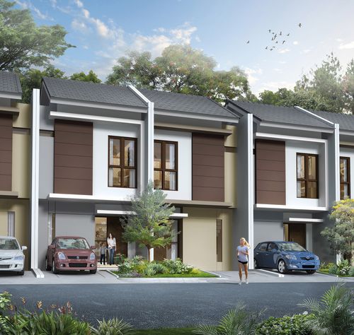 foto tampak rumah tipe LIME - PREMIUM perumahan Summarecon Bekasi - Cluster Olive Residence