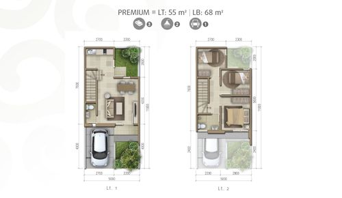 foto denah rumah tipe LIME - PREMIUM perumahan Summarecon Bekasi - Cluster Olive Residence