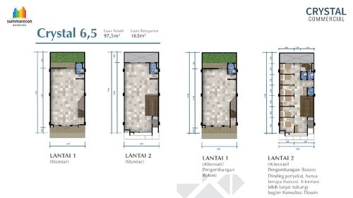 foto denah rumah tipe CRYSTAL 6.5 - R perumahan SUMMARECON BANDUNG - CRYSTAL COMMERCIAL