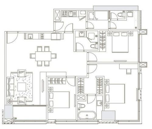 foto denah rumah tipe Tower 2 Unit E 3BR perumahan THE ELEMENTS