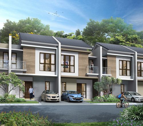 foto tampak rumah tipe FERN - PREMIUM perumahan Summarecon Bekasi - Cluster Olive Residence