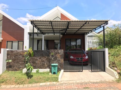 foto tampak rumah tipe 37/105 perumahan Greenland at Tidar