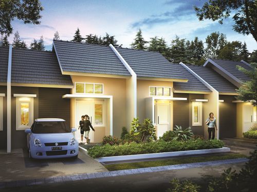 foto tampak rumah tipe Lantana 3 perumahan CitraIndah City