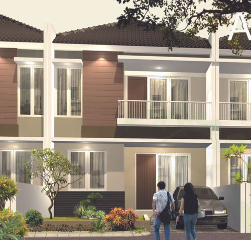foto tampak rumah tipe ASTER perumahan Green Mansion Residence