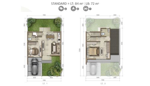 foto denah rumah tipe SAGE - STANDAR perumahan Summarecon Bekasi - Cluster Olive Residence
