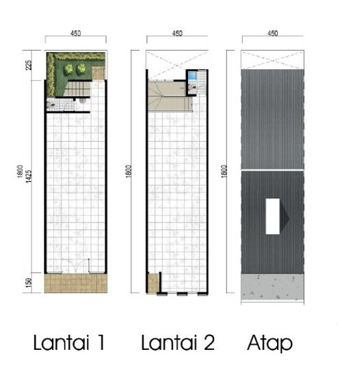 foto denah rumah tipe Citra Gateway (Ruko 2 Lantai) perumahan CitraGarden BMW
