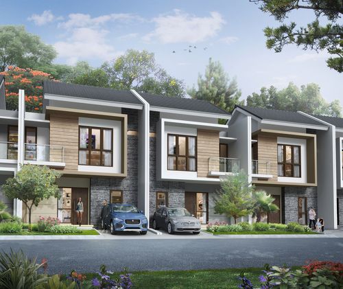 foto tampak rumah tipe SAGE - PREMIUM perumahan Summarecon Bekasi - Cluster Olive Residence
