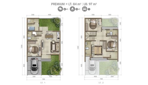 foto denah rumah tipe SAGE - PREMIUM perumahan Summarecon Bekasi - Cluster Olive Residence
