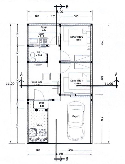 foto denah rumah tipe 42/66 perumahan GRHA TAMAN PELANGI 2
