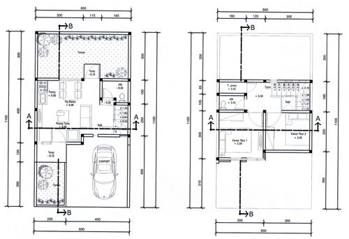 foto denah rumah tipe 55 perumahan GRHA TAMAN PELANGI 2