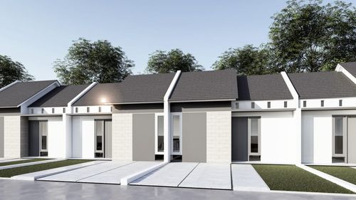 foto tampak rumah tipe Daisy perumahan DYVA RESIDENCE