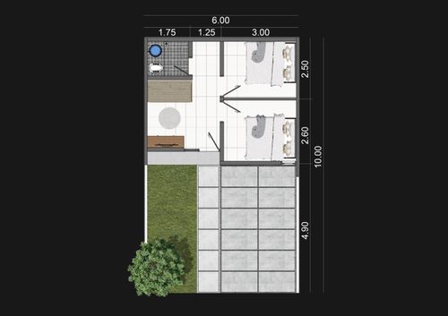 foto denah rumah tipe Daisy perumahan DYVA RESIDENCE