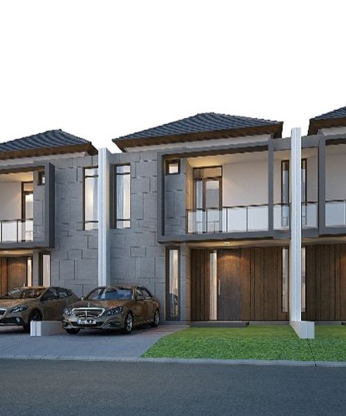 foto tampak rumah tipe CALISTA STANDART B perumahan CITRALAND CELEBES