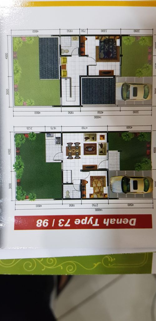 foto denah rumah tipe 73 perumahan Serpong Green Park 2