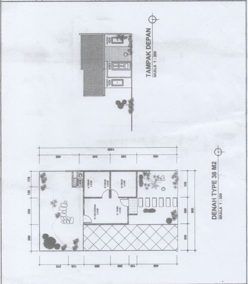 foto denah rumah tipe 36 perumahan PERUMAHAN RIFAZHA 5 BLOK. F
