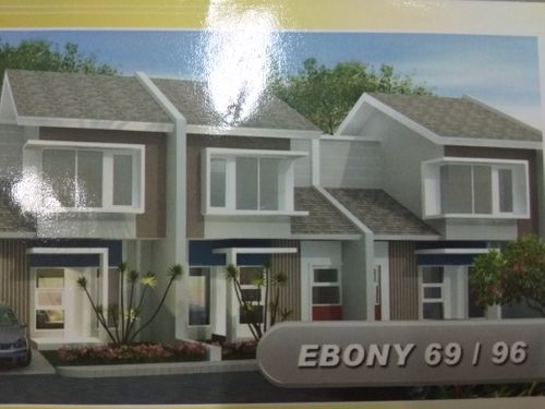 foto tampak rumah tipe 69 perumahan Serpong Green Park 2