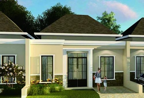foto tampak rumah tipe CAMBRIDGE perumahan SOEDIRMAN PARK RESIDENCE