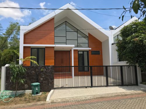 foto tampak rumah tipe 47/99 perumahan Greenland at Tidar