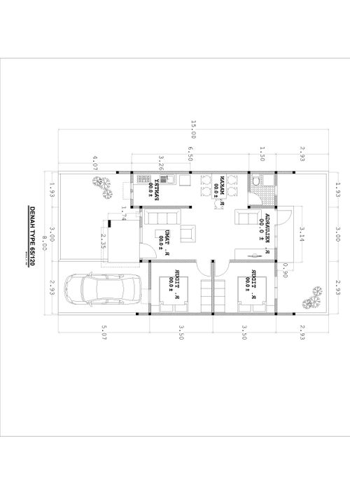 foto denah rumah tipe I - 21 65/120 perumahan ARGENTINA RESIDENCE