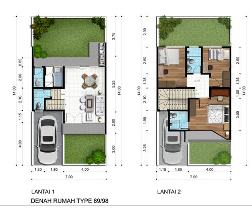 foto denah rumah tipe 89/98 perumahan WOODCHESTER