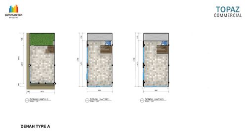 foto denah rumah tipe CORNER 8D perumahan SUMMARECON BANDUNG - TOPAZ COMMERCIAL