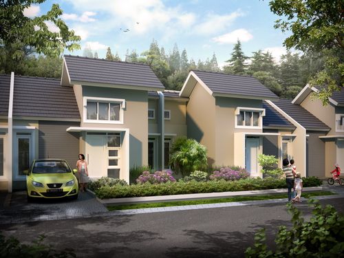 foto tampak rumah tipe Ebony 4 perumahan CitraIndah City