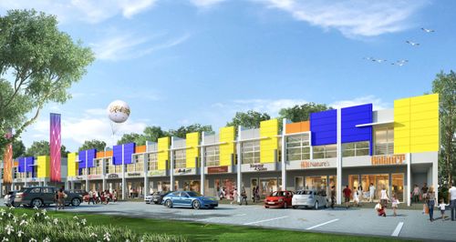 foto tampak rumah tipe Shophouse FH A07 perumahan Ruko Forest Hill Citraland BSB City