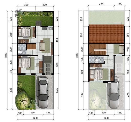 foto denah rumah tipe KANO perumahan CITRAHARMONI - CLUSTER RIVERSIDE