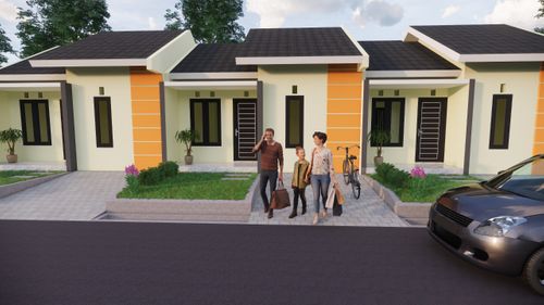 foto tampak rumah tipe 36/72 perumahan Pesona Bukit Mas
