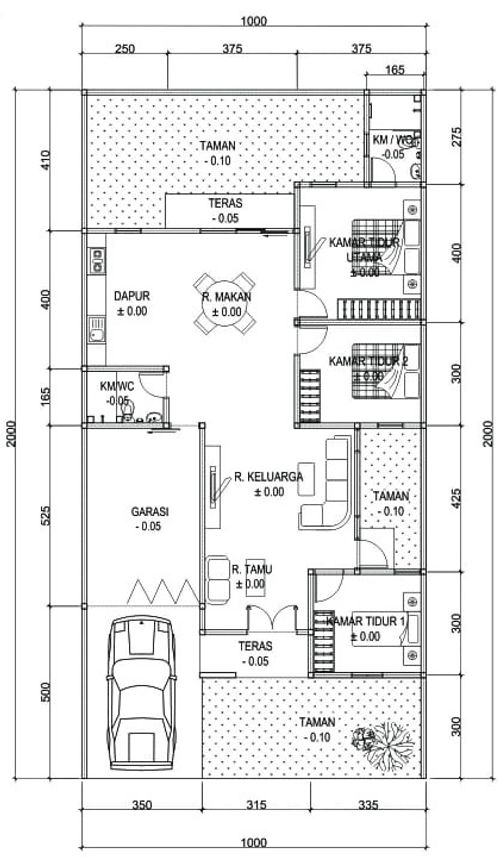 foto denah rumah tipe CAMBRIDGE PLUS perumahan SOEDIRMAN PARK RESIDENCE