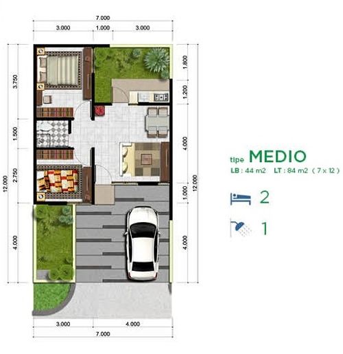 foto denah rumah tipe MEZANO perumahan CITRA RAYA - CLUSTER VILLAGIO dan RUKO