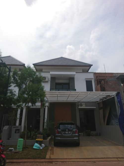 foto tampak rumah tipe Arkamaya perumahan Kedaton Park Tahap 1